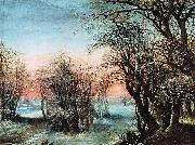 Denys Van Alsloot Winter Landscape oil on canvas